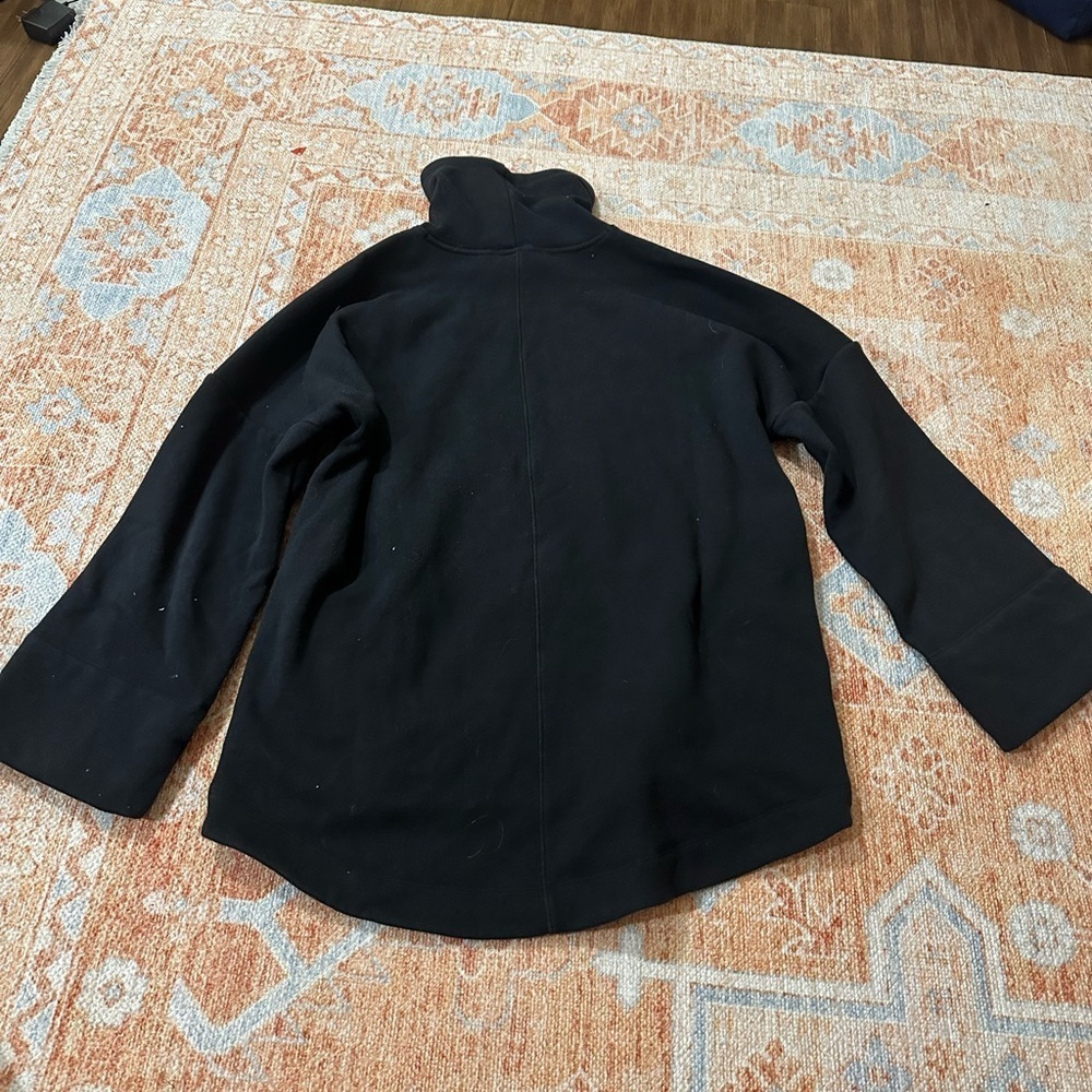 Athleta Cozy Karma Funnel Neck Sweatshirt Black S/466846 black size small - Picture 6 of 7